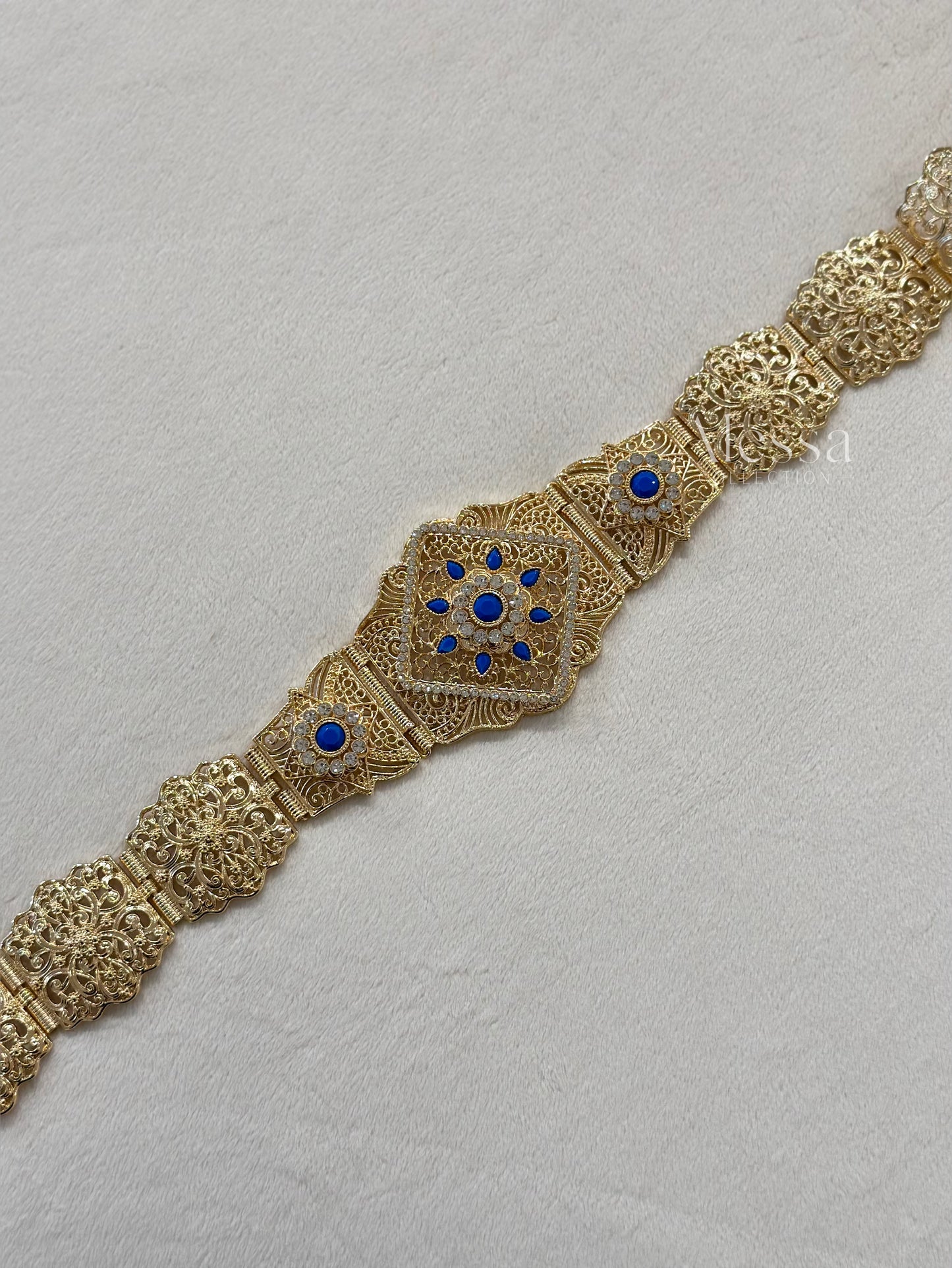 CEINTURE OR BLEU ROI 0098