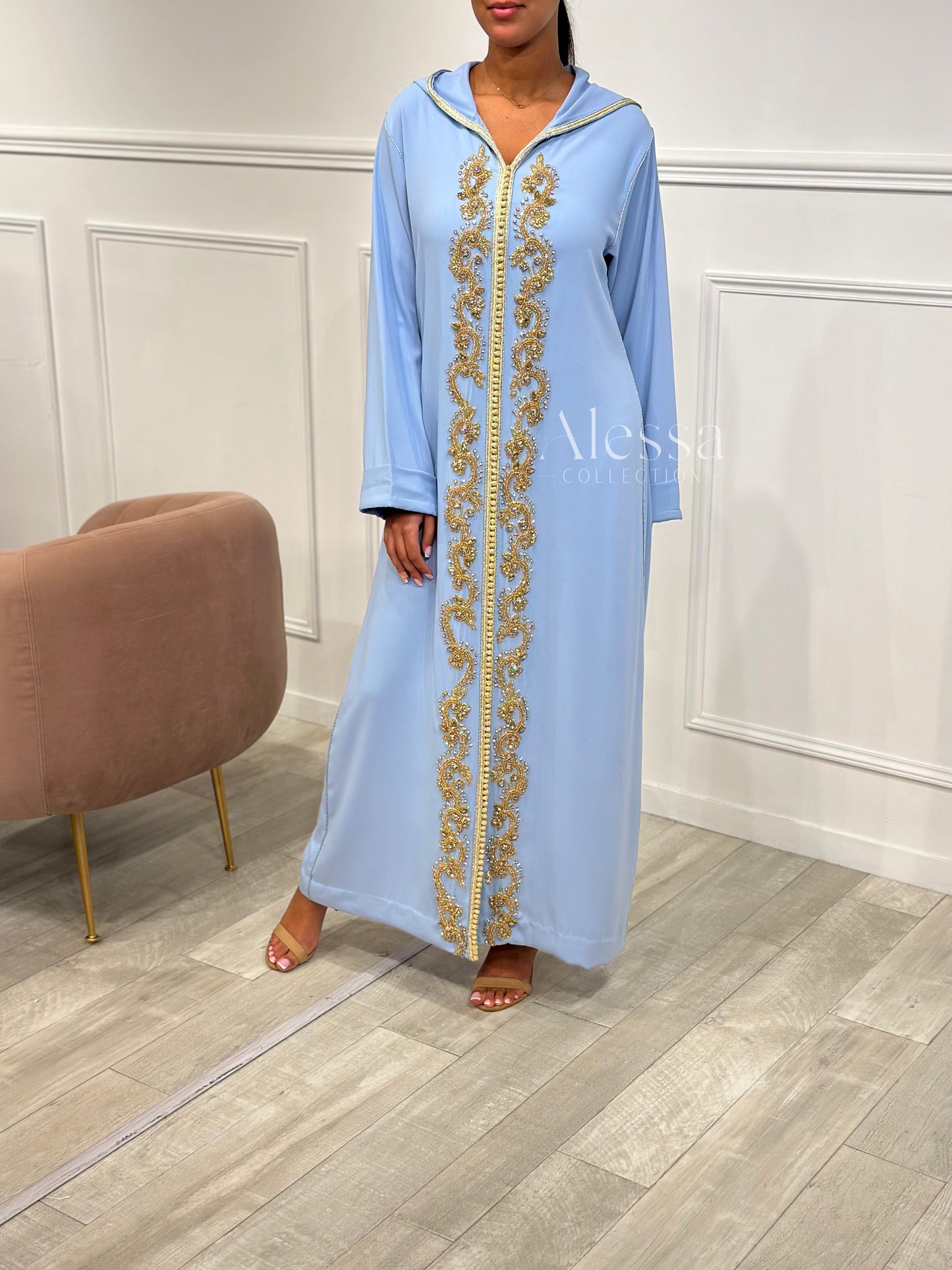 JELLABA AMBRINE BLEU CIEL