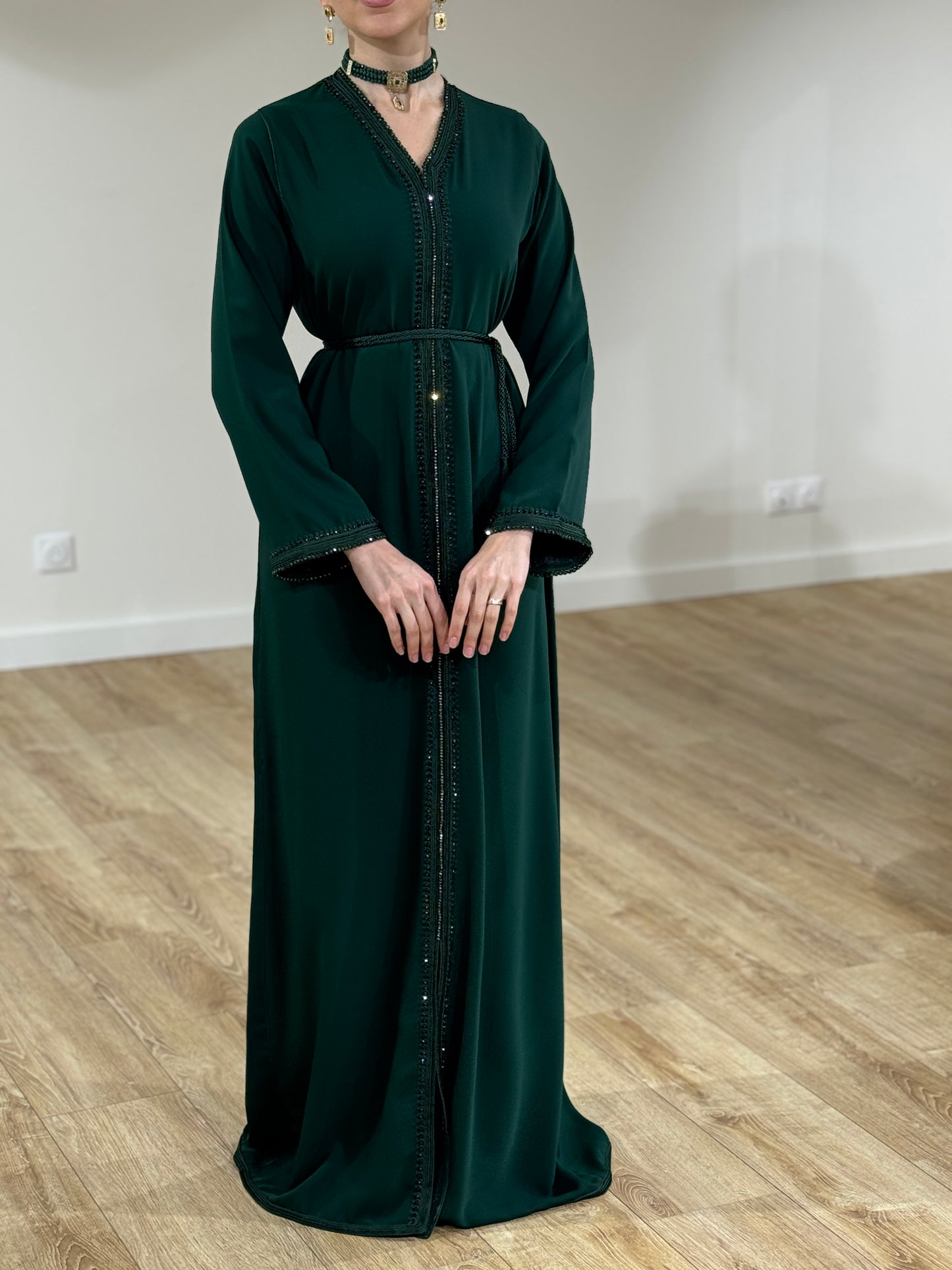 CAFTAN MYRA VERT EMERAUDE