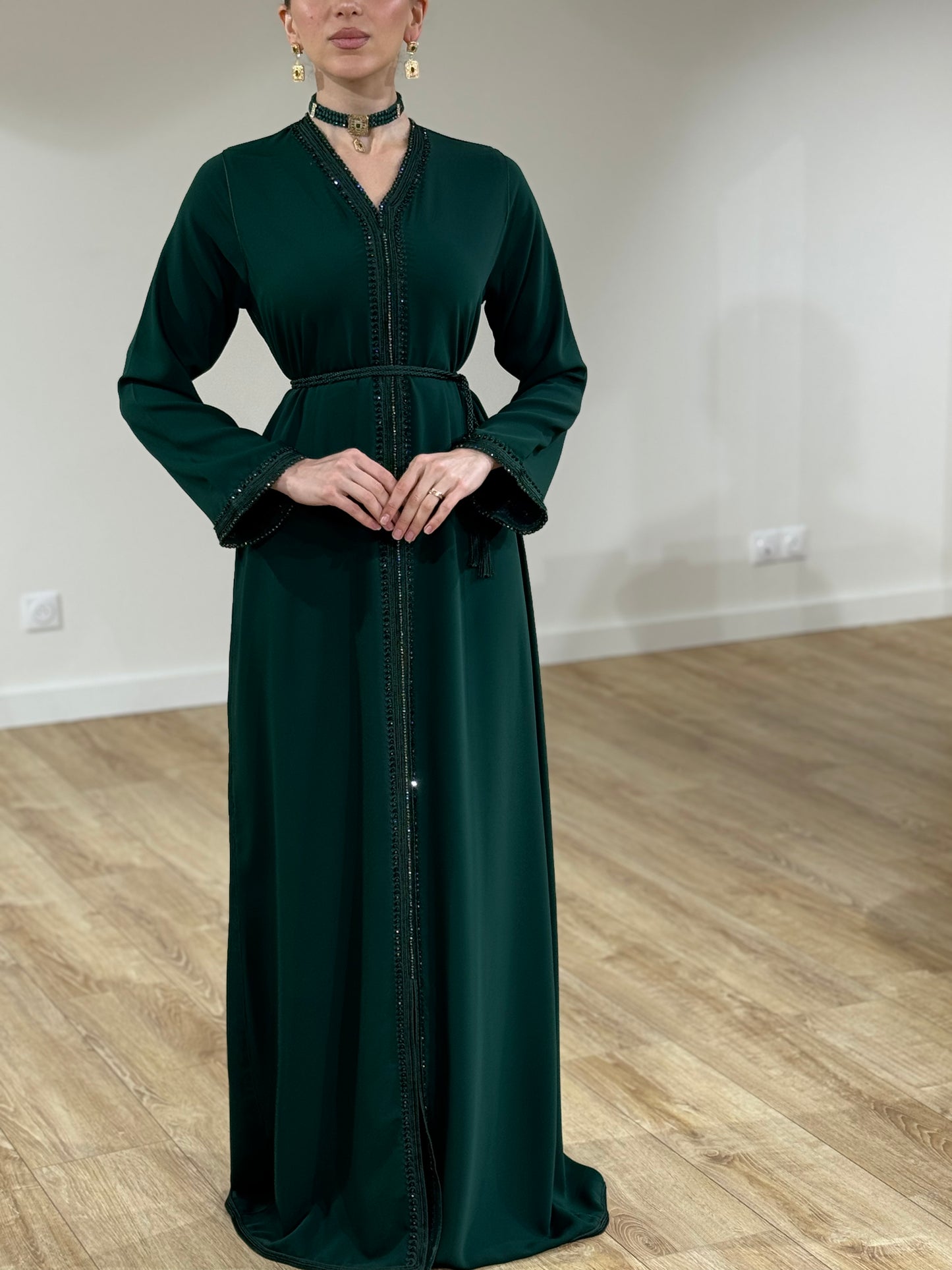 CAFTAN MYRA VERT EMERAUDE
