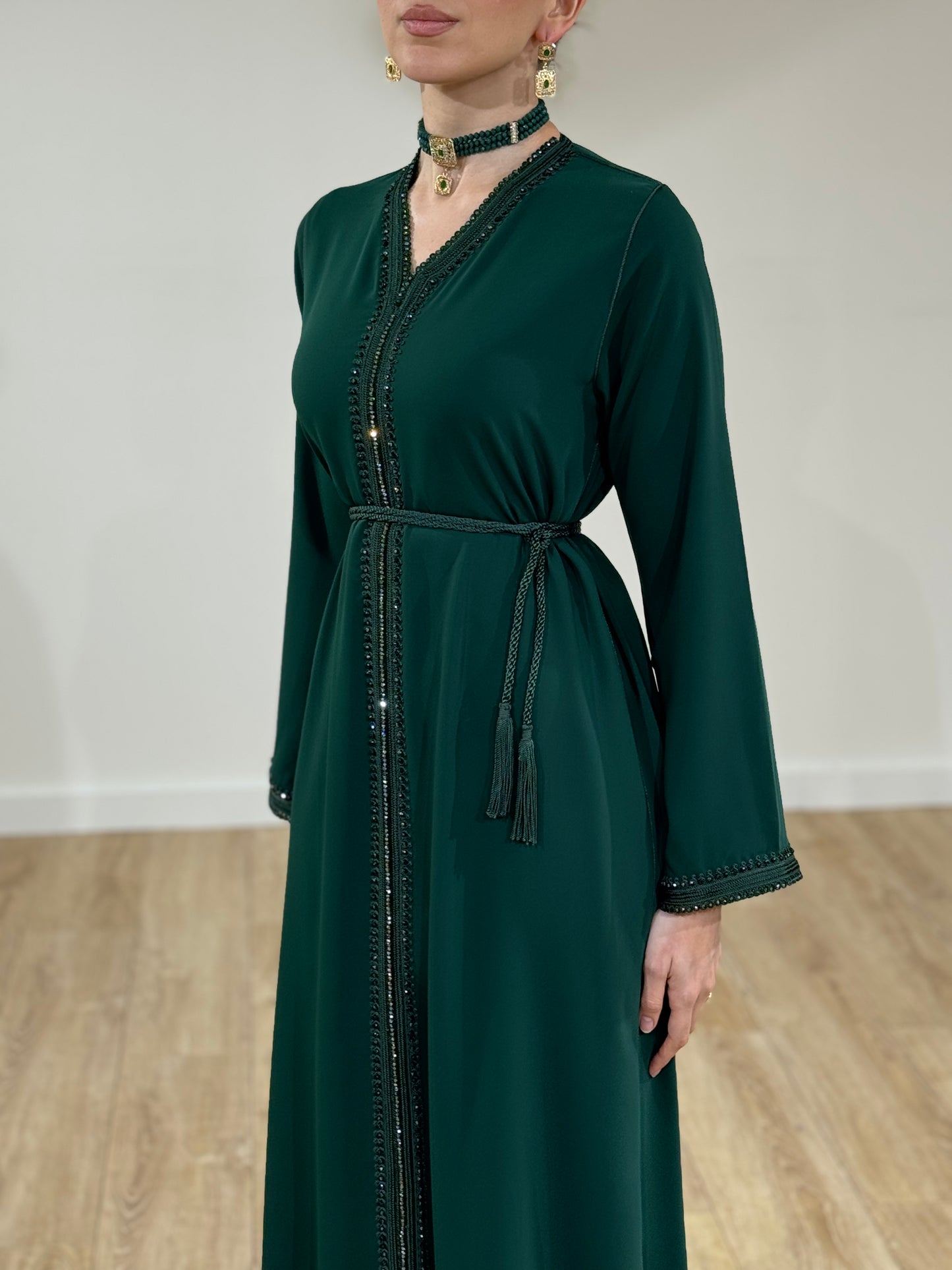 CAFTAN MYRA VERT EMERAUDE