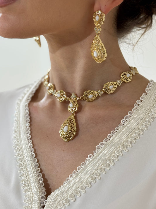 Parure Beldi blanche