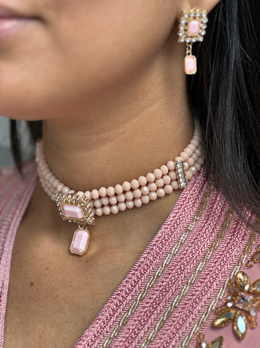 Parure Maya rose clair