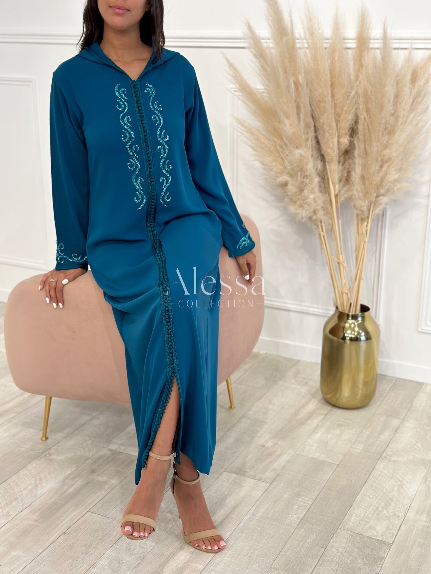 JELLABA ALYAA VERT PAON