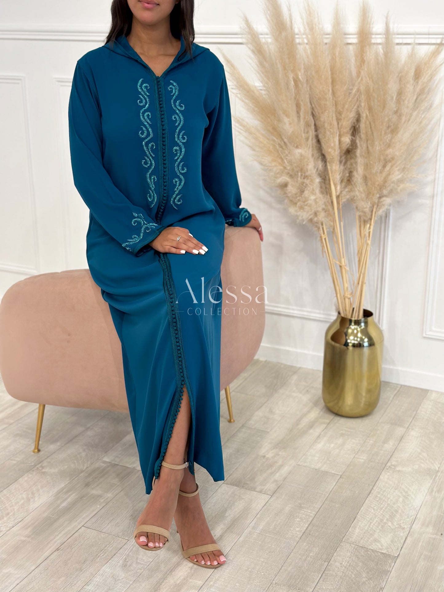 JELLABA ALYAA VERT PAON