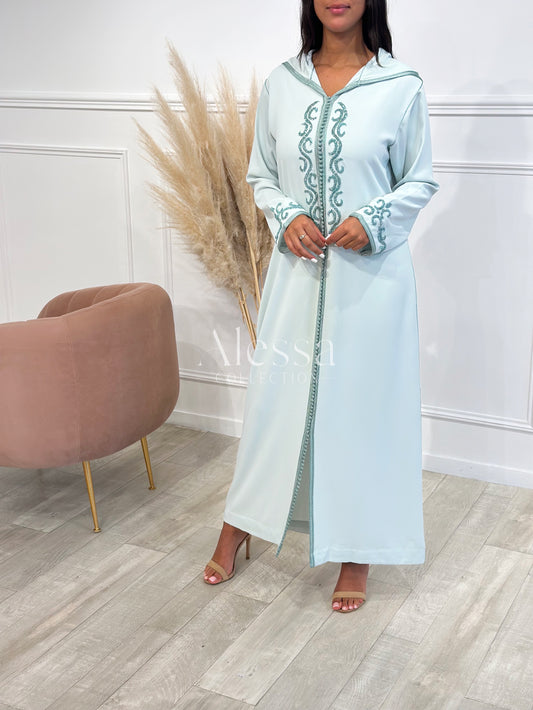JELLABA ALYAA VERT PASTEL