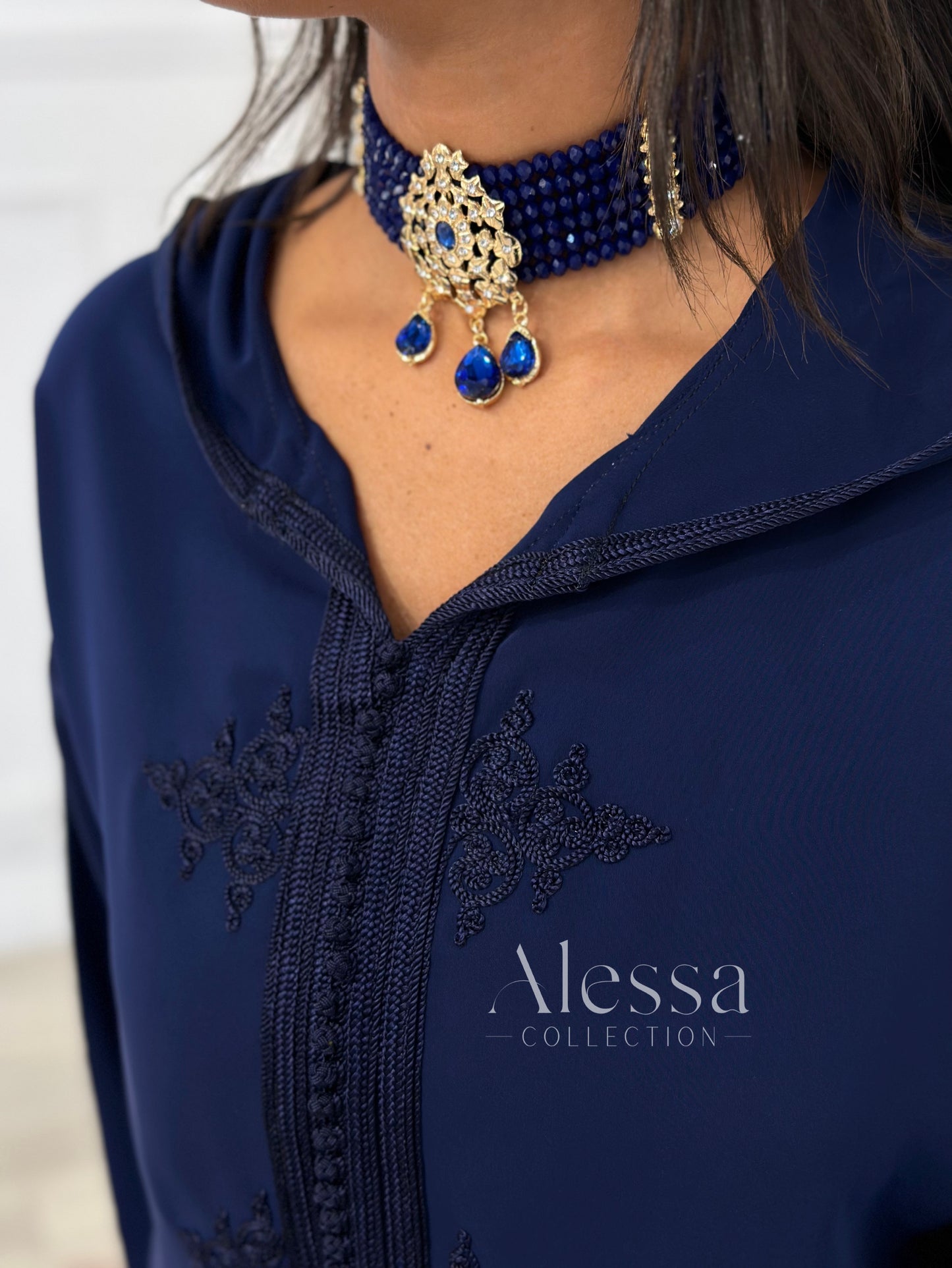 JELLABA SIRINE BLEU NUIT