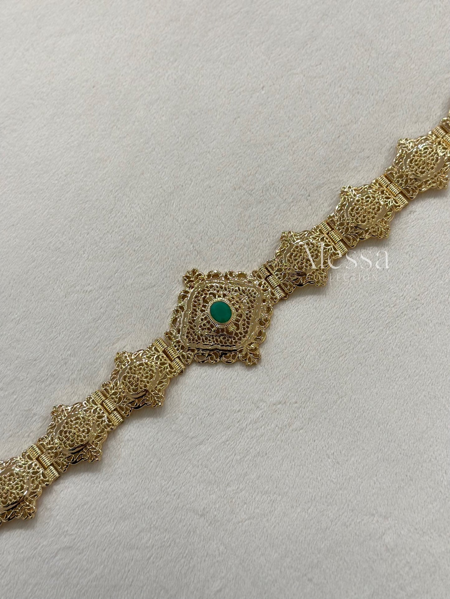 CEINTURE OR VERT 0110