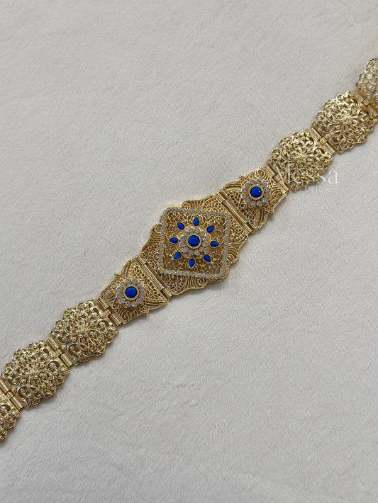 CEINTURE OR BLEU ROI 0098