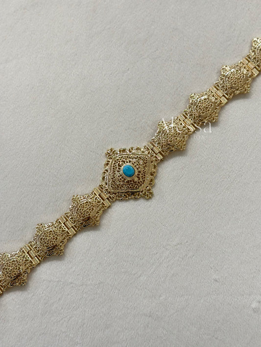 CEINTURE OR TURQUOISE 0109