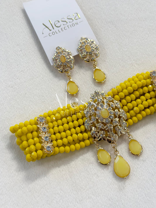 Parure Crystal Jaune