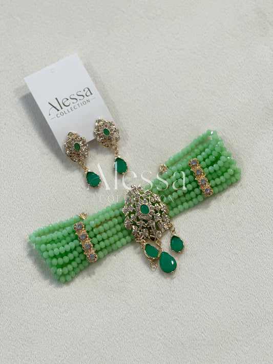 Parure Crystal Vert eau