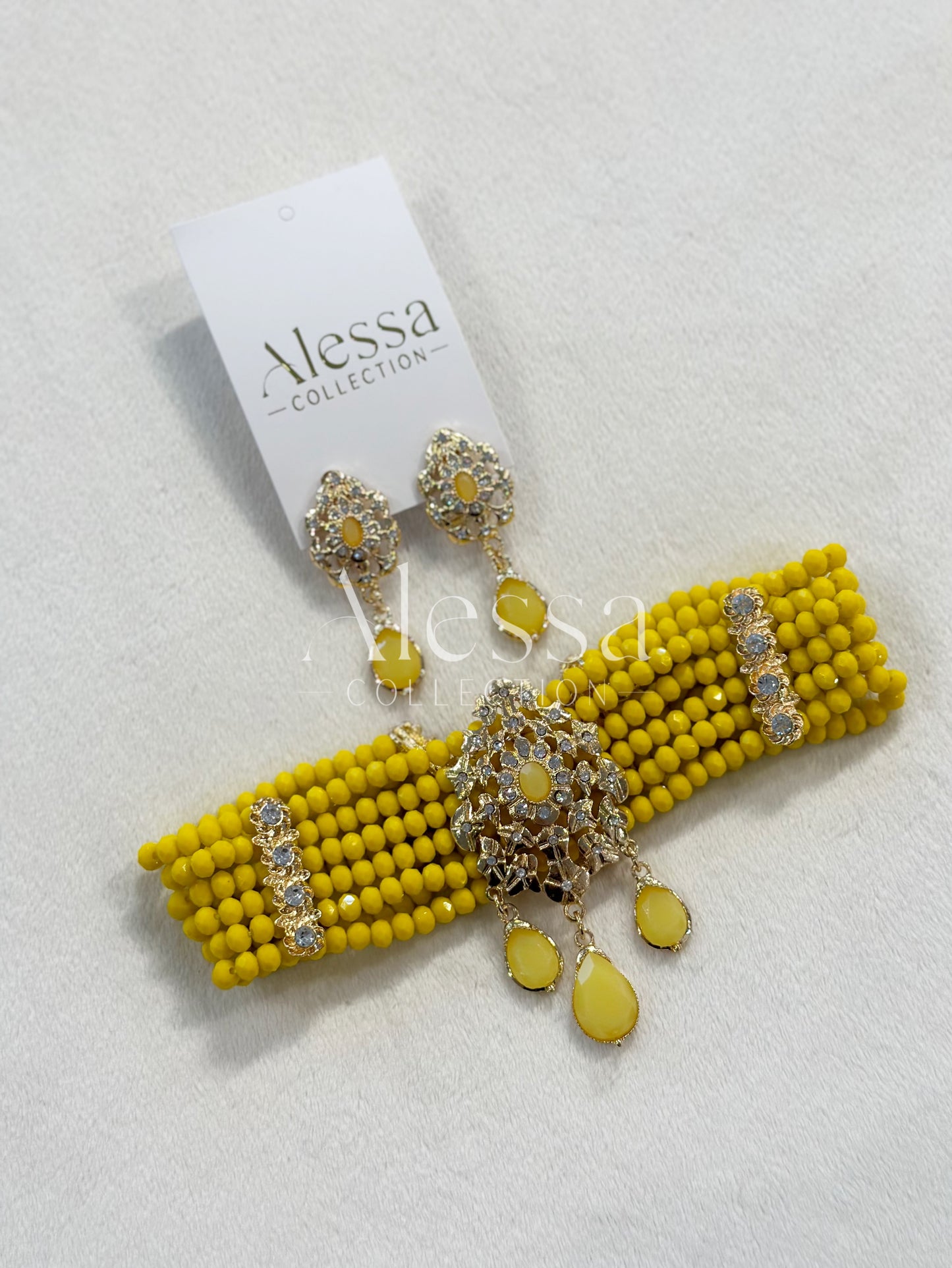 Parure Crystal Jaune