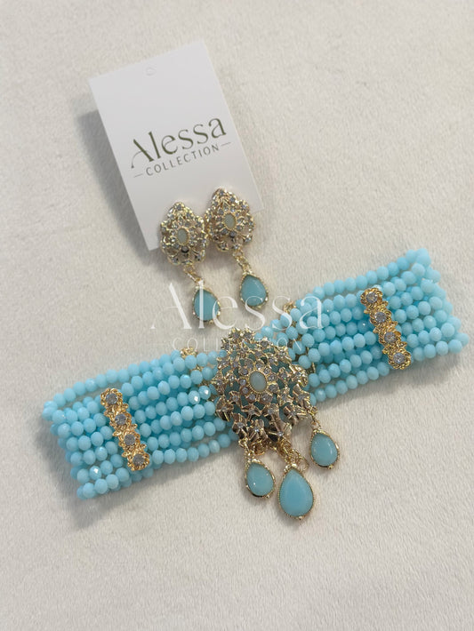 Parure Crystal Bleu Pastel