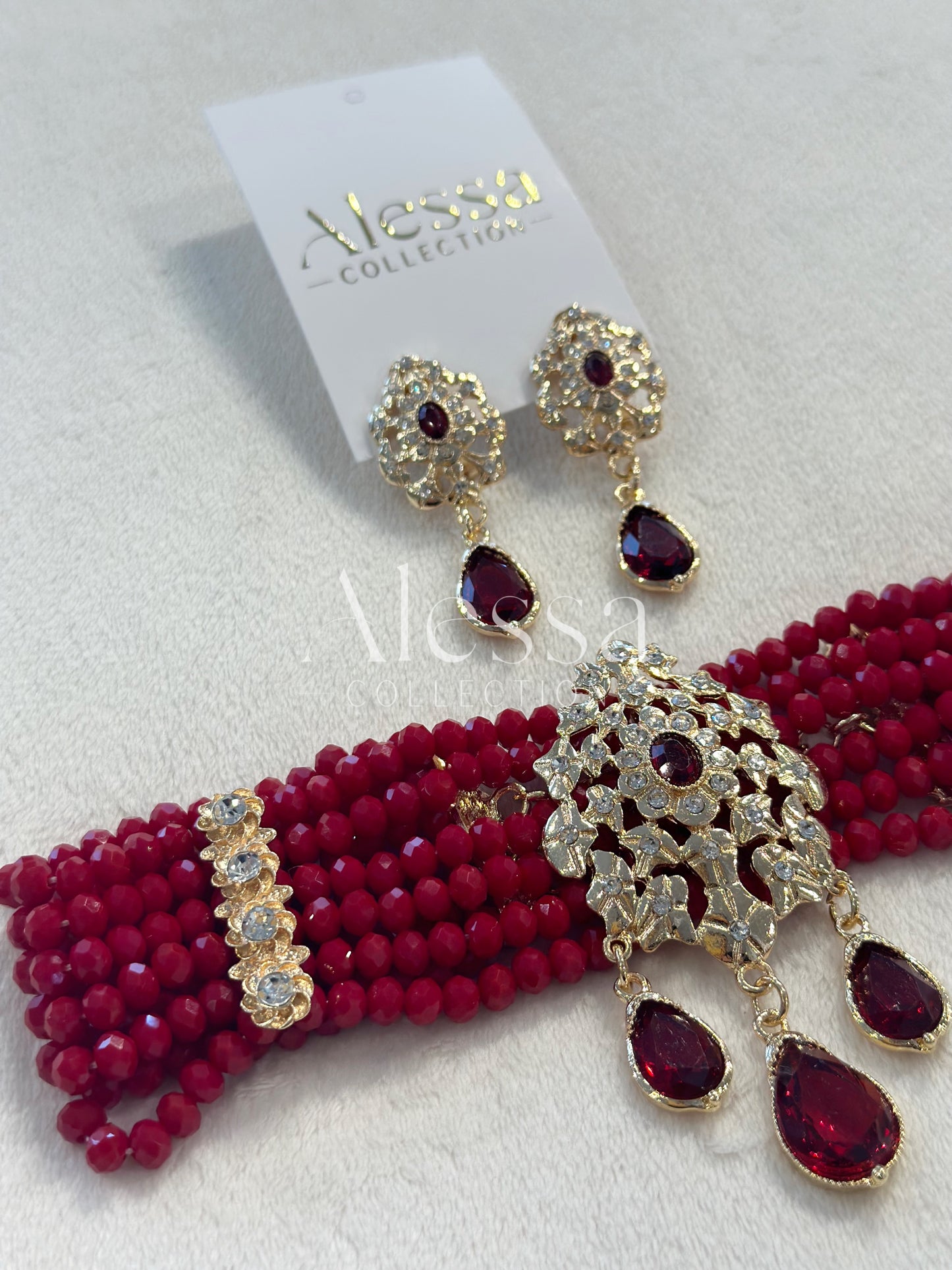 Parure Crystal Grenat