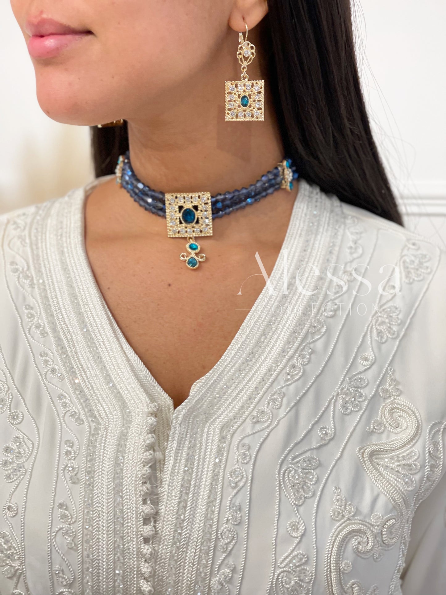 Parure Mina Bleu Canard